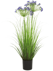 Agapanthus Artificial Plant Premium Faux 80cm Height