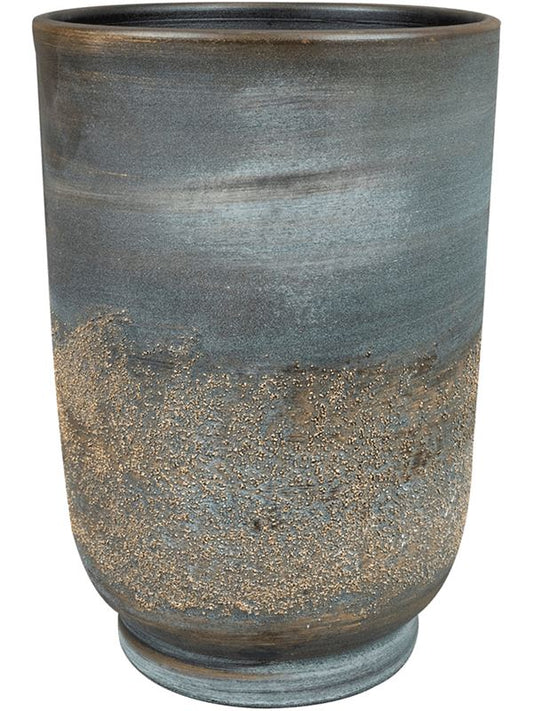 Aico Plant Pot 30cm Height 18.5cm Dia Pot Tall Shiny Blue