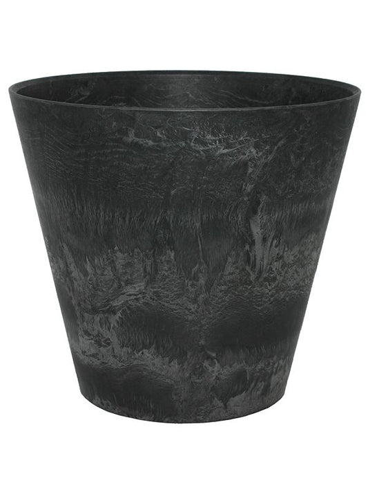 Artstone Plant Pot 24cm Height 27cm Dia Claire pot black