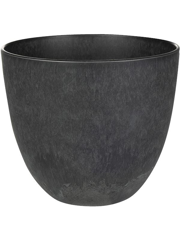 Artstone Plant Pot 15cm Height 16cm Dia Bola Pot Black