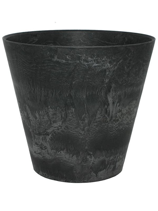 Artstone Plant Pot 29cm Height 32cm Dia Claire pot black