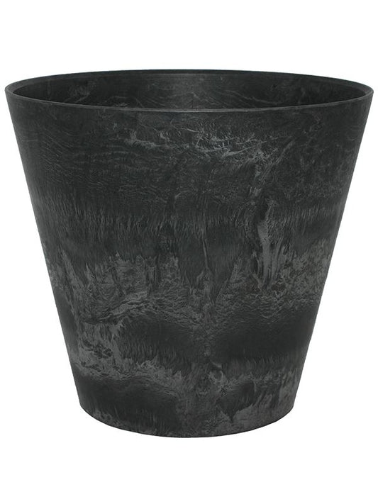 Artstone Plant Pot 20cm Height 22cm Dia Claire pot black