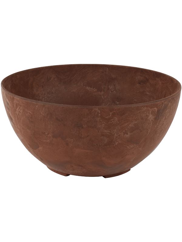 Artstone Plant Pot 12cm Height 24cm Dia Fiona Bowl Oak