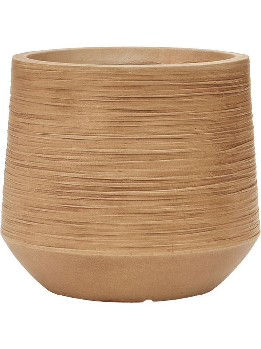 Baq Dune Plant Pot 26cm Height 23cm Dia Darcy Brown Beige