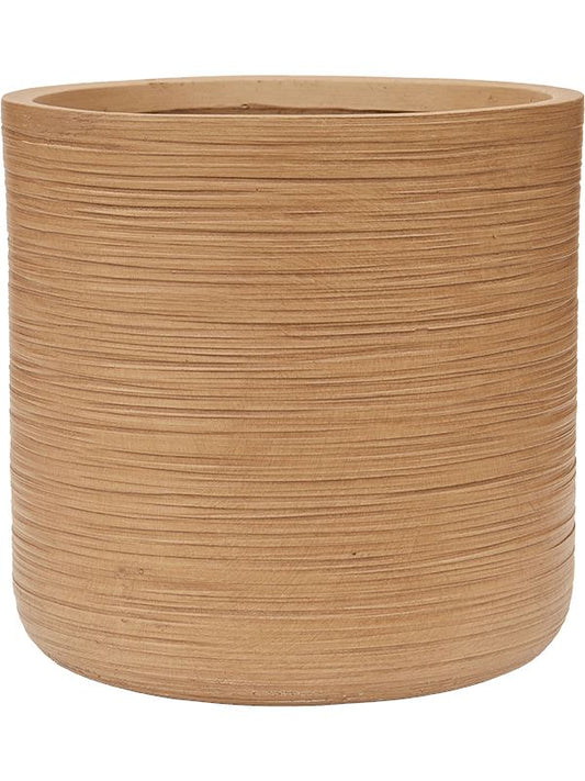 Baq Dune Plant Pot 37cm Height 32cm Dia Cylinder Brown Beige