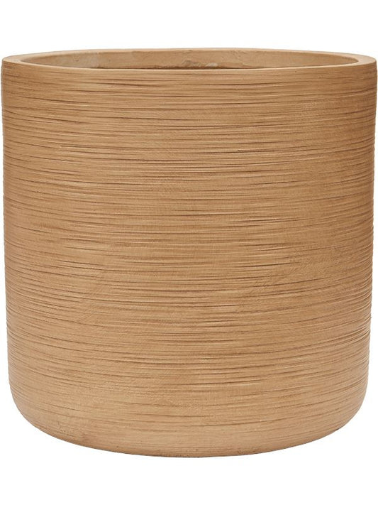 Baq Dune Plant Pot 44cm Height 40cm Dia Cylinder Brown Beige