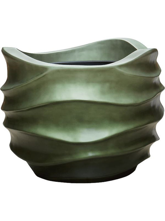 Baq Gradient Lee Plant Pot 49cm Height 41cm Dia Couple Matt Forest Green (with liner)