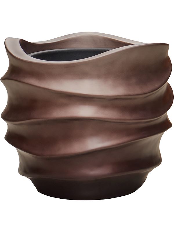 Baq Gradient Lee Plant Pot 37cm Height 27cm Dia Couple Matt Coffee (with liner) Pots & Planters