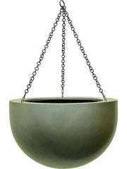 Baq Gradient Plant Pot 24cm Height 28cm Dia Hanging Bowl Matt Forest Green Pots & Planters