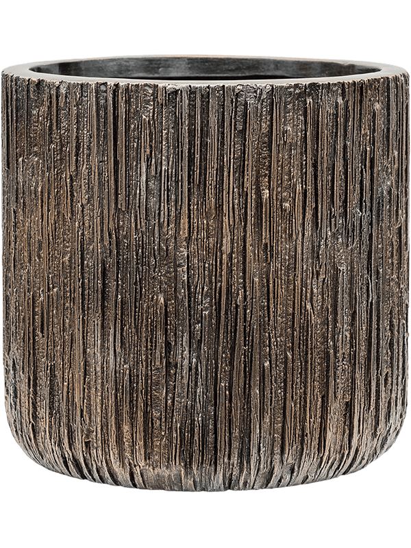 Baq Luxe Lite Universe Waterfall Plant Pot 22cm Height 19cm Dia Cylinder Bronze Pots & Planters