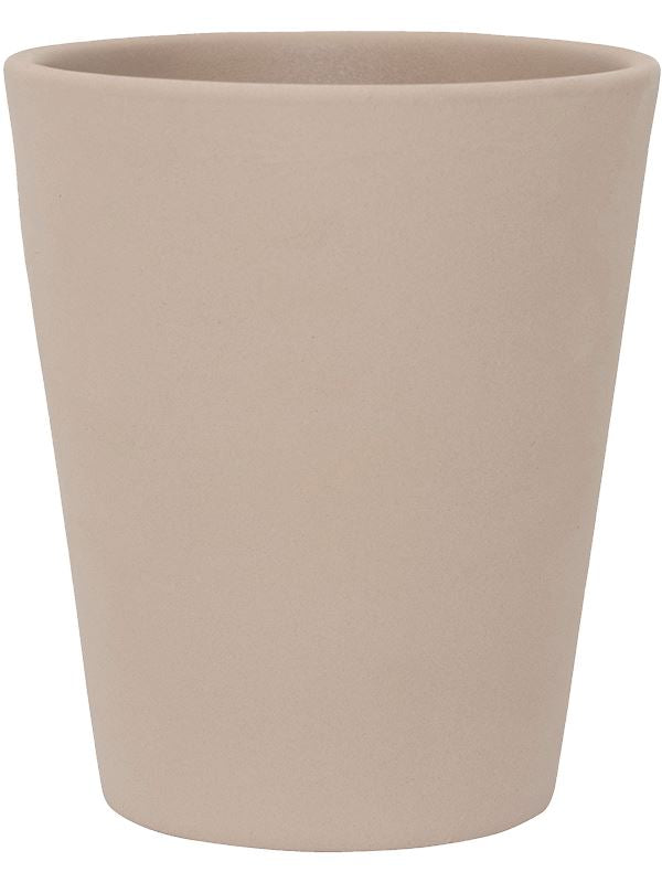 Ceramic Plant Pot 16cm Height 11cm Dia Rosa M Funghi Beige Pots & Planters