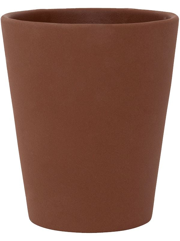 Ceramic Plant Pot 16cm Height 11cm Dia Rosa M Peacan Brown Pots & Planters