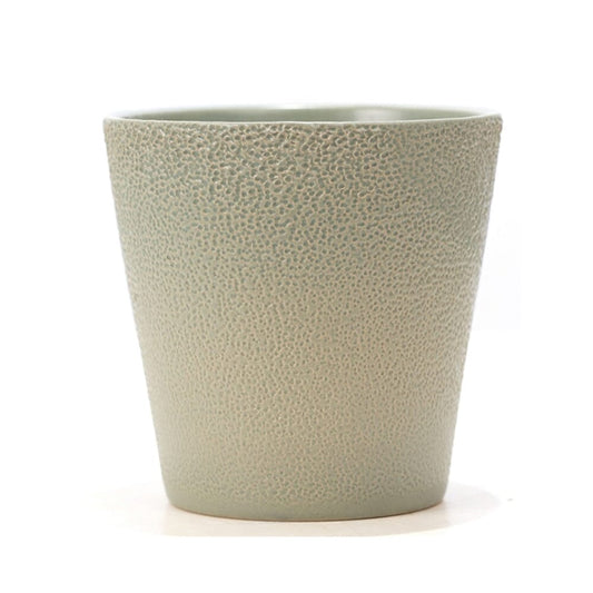 Green Textured Ceramic Plant Pot 13cm Dia Pots & Planters