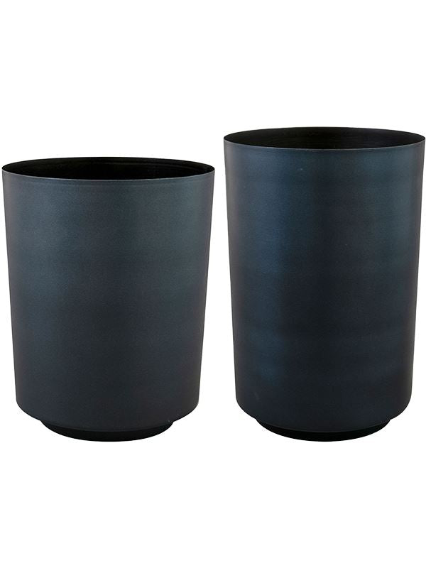 Myra Plant Pot 24cm Height cm Dia Pot Tall Dark Blue (set of 2 ...