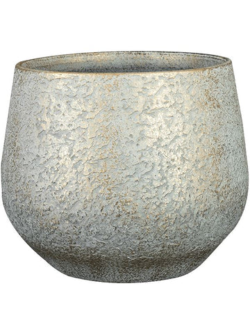 Noor Plant Pot 16cm Height 14cm Dia Pot Metallic Grey