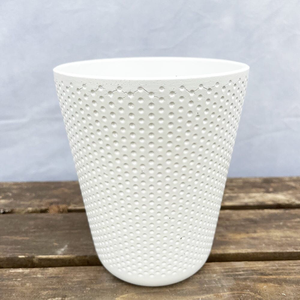Patterned White Ceramic 13.5cm Pot Pots & Planters