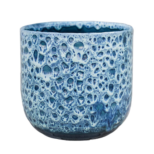 Sapphire Reactive Glaze Ceramic Pot 13cm Pots & Planters