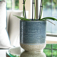 Vasto Denim Indoor Ceramic 15cm Pot Pots & Planters