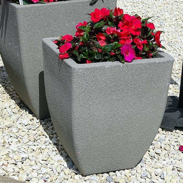 28cm Soho Square Planter Limestone Plant Pot Outdoor Pots