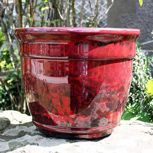 33cm Ardente Planter Ruby Red Plant Pot Outdoor Pots