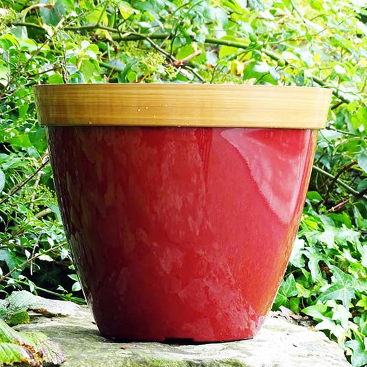 34cm Provence Planter Ruby Red Plant Pot Outdoor Pots