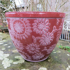 35cm Chengdu Patio Pot Terracotta/White Plant Pot Outdoor Pots