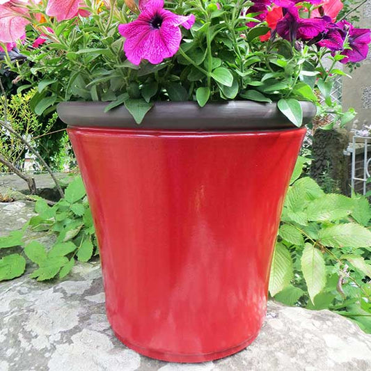 40cm Davenport Planter Post Box Red Plant Pot Outdoor Pots
