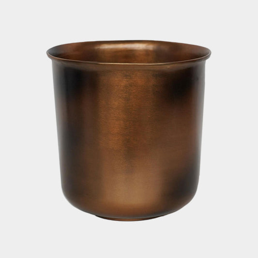 Outdoor Hampton Copper Metal Planter 25cm Height 21.5cm Width Pots & Planters