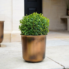 Outdoor Hampton Copper Metal Planter 25cm Height 21.5cm Width Pots & Planters